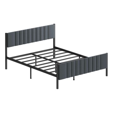 Metall-Doppelbett LUNOR 140x200 cm, anthrazit, Belastbarkeit 200 kg