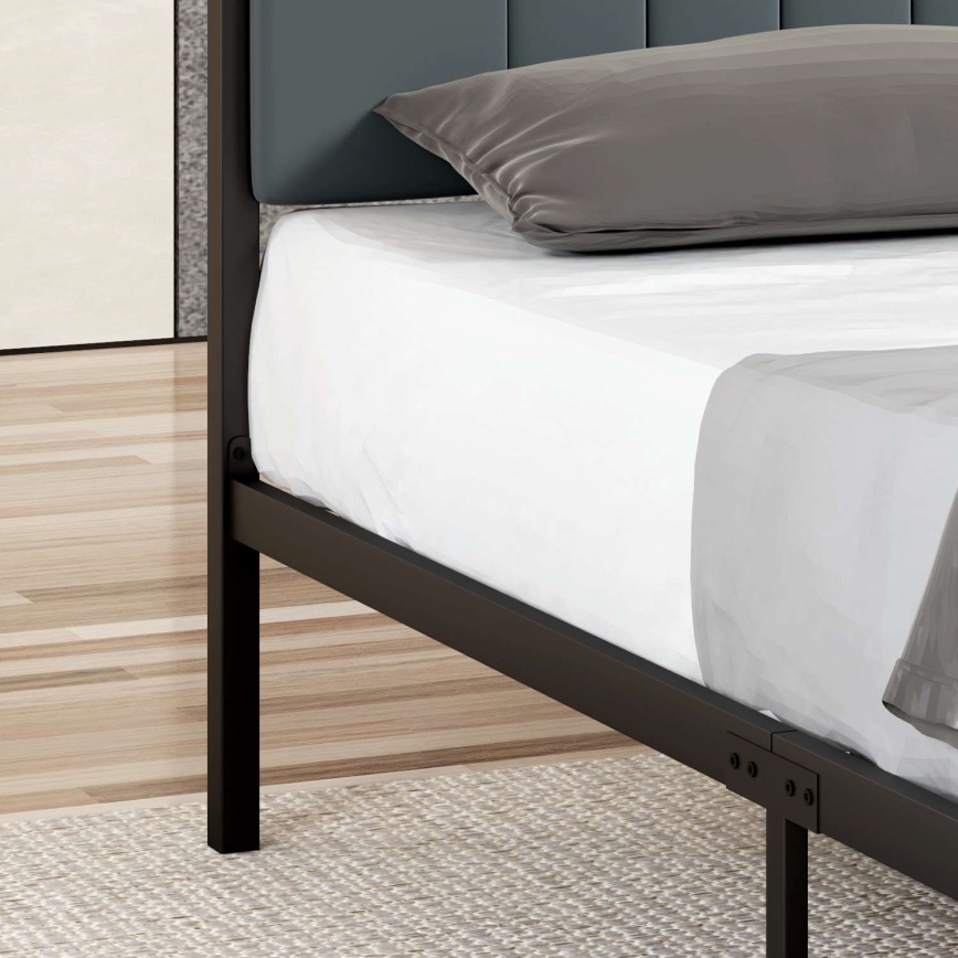 Metall-Doppelbett LUNOR 160 x 200 cm, anthrazit – max. Belastbarkeit 200 kg