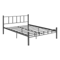 Metall-Doppelbett ORMEL 120x200 cm, schwarz, Belastbarkeit 120 kg