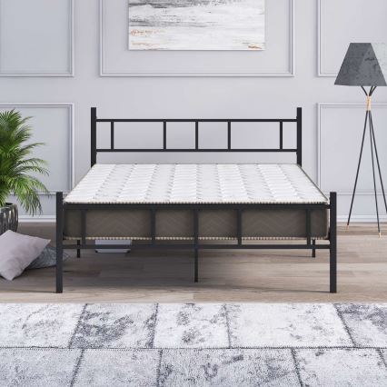 Metall-Doppelbett PIRON, 120 x 200 cm, schwarz, max. Belastbarkeit 120 kg