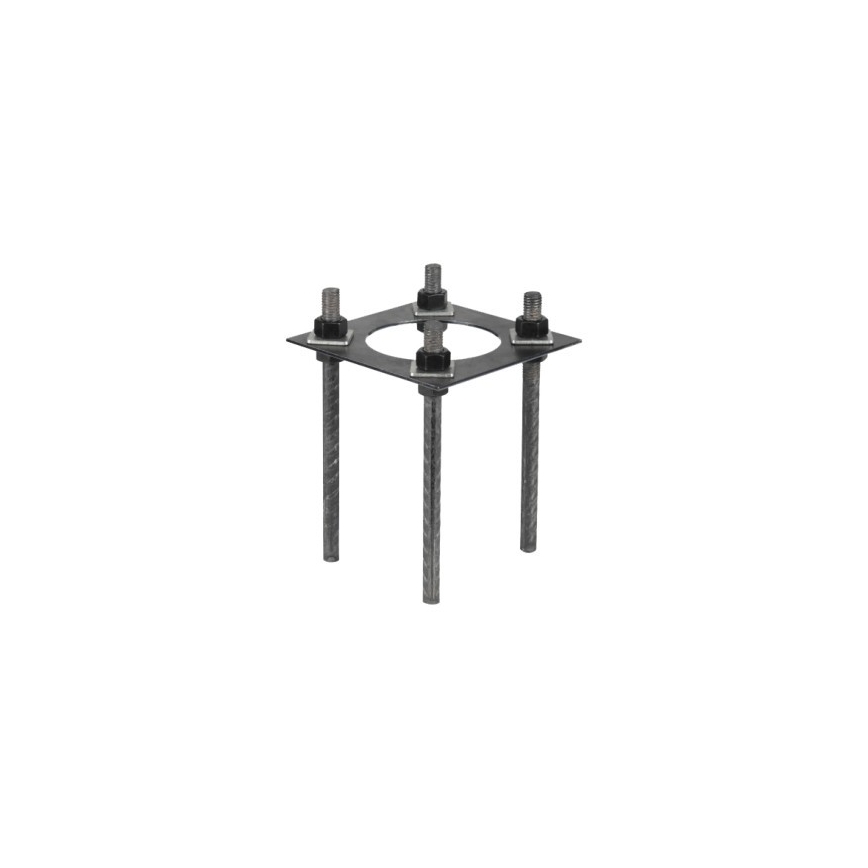 Metallstange für Außenleuchtenmast BASE, 4 m, Mast‑Ø 60 mm, schwarz