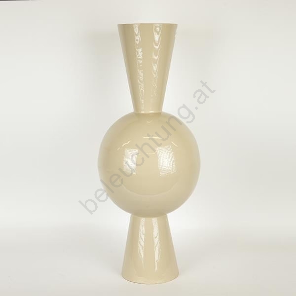Metallvase 60x25 cm, beige