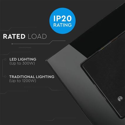 Mikrowellen-Bewegungsmelder 180° 300W/230V schwarz