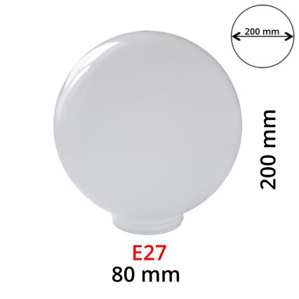 Milchiger Ersatz-Lampenschirm für Wandleuchten PARK E27 d 20 cm