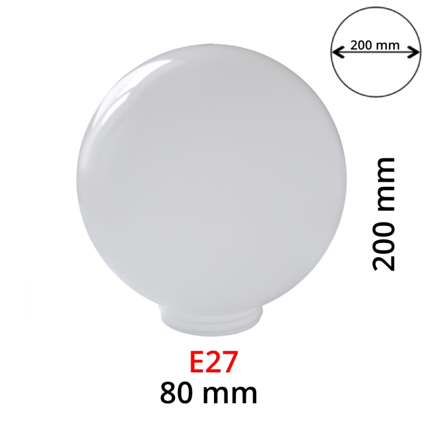 Milchiger Ersatz-Lampenschirm für Wandleuchten PARK E27 d 20 cm