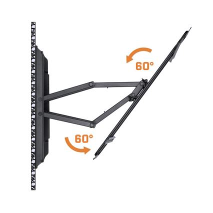 MK FLORIA MKF-17DP641 - Wandhalterung für TV-Gerät mit Gelenk 80 schwarz