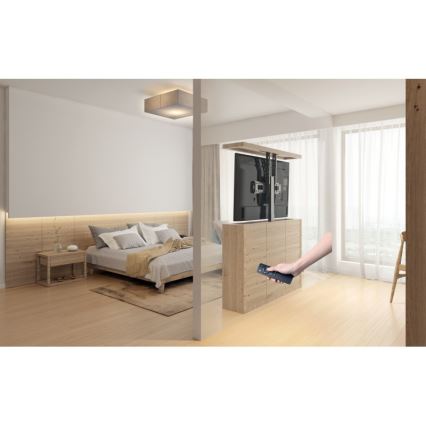 MK FLORIA MKF-19DM648 - TV-Standfuß für 37-65 schwarz SCHUKO + Fernbedienung