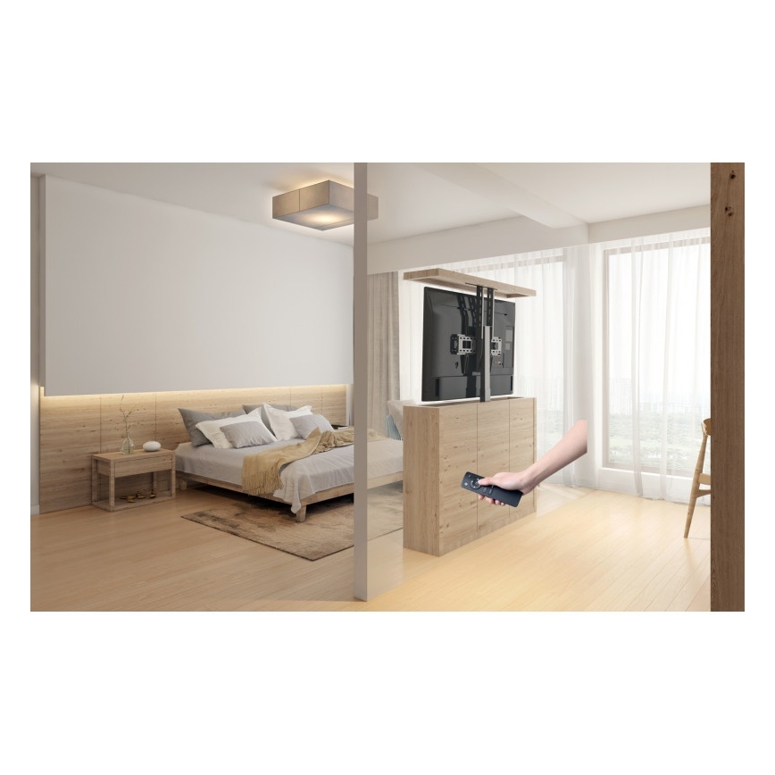 MK FLORIA MKF-19DM648 - TV-Standfuß für 37-65 schwarz SCHUKO + Fernbedienung