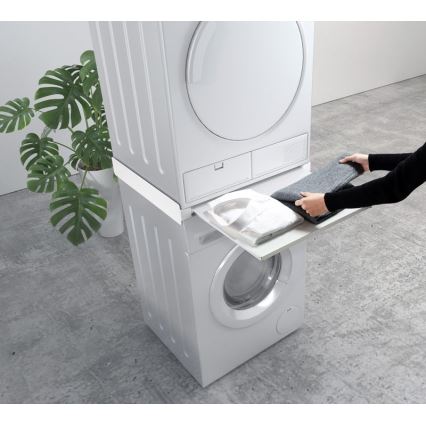 MK FLORIA MKF-23MZ601 - Zwischenbausatz für Waschmaschine und Trockner mit Auszug 60 cm weiß