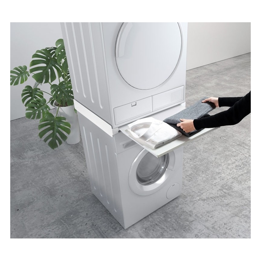 MK FLORIA MKF-23MZ601 - Zwischenbausatz für Waschmaschine und Trockner mit Auszug 60 cm weiß