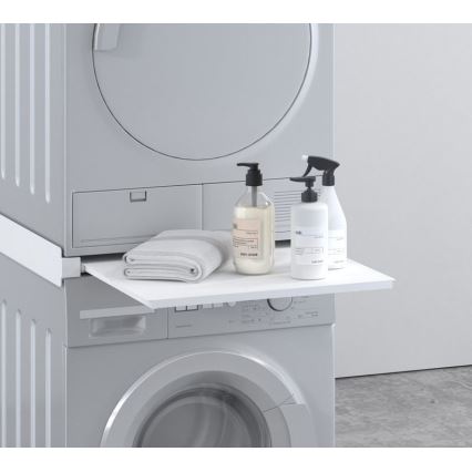 MK FLORIA MKF-23MZ601 - Zwischenbausatz für Waschmaschine und Trockner mit Auszug 60 cm weiß