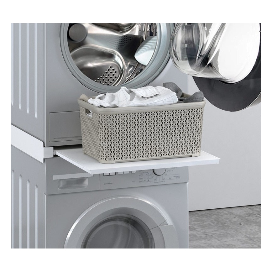 MK FLORIA MKF-23MZ601 - Zwischenbausatz für Waschmaschine und Trockner mit Auszug 60 cm weiß