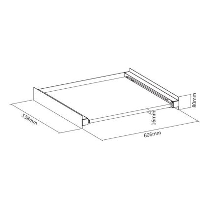 MK FLORIA MKF-23MZ601 - Zwischenbausatz für Waschmaschine und Trockner mit Auszug 60 cm weiß