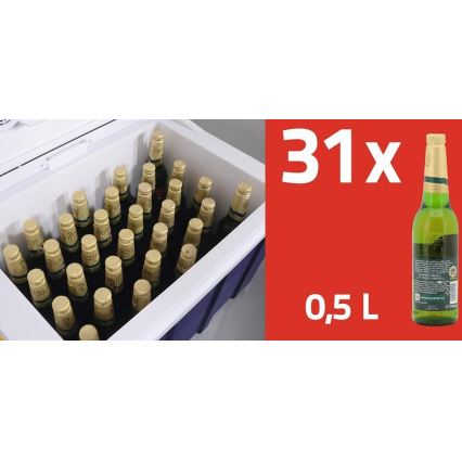 Mobile Kühlbox 60W/230/12V 50 l blau/gelb