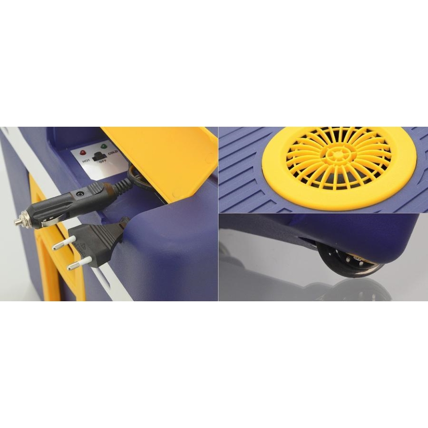 Mobile Kühlbox 60W/230/12V 50 l blau/gelb