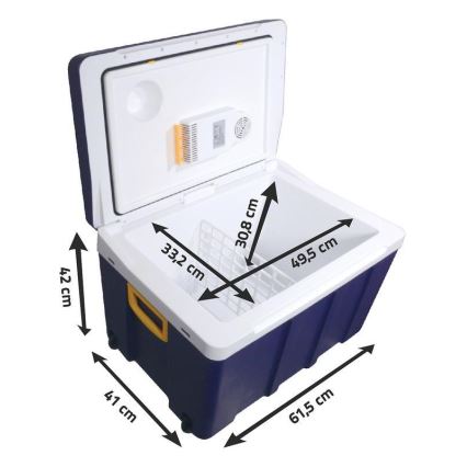 Mobile Kühlbox 60W/230/12V 50 l blau/gelb