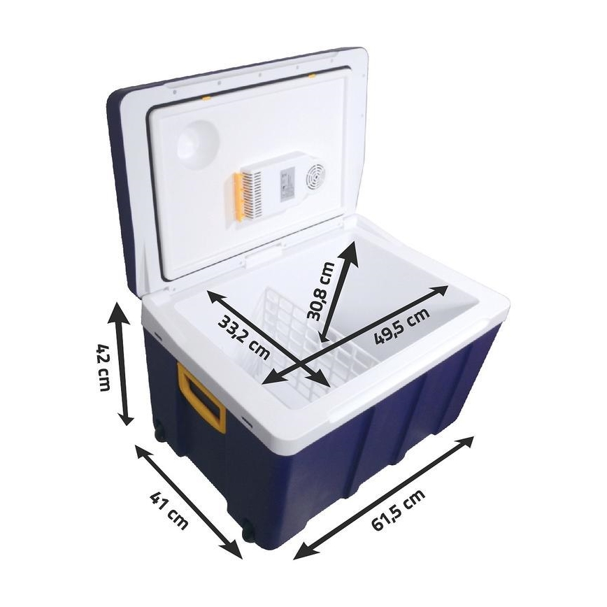 Mobile Kühlbox 60W/230/12V 50 l blau/gelb