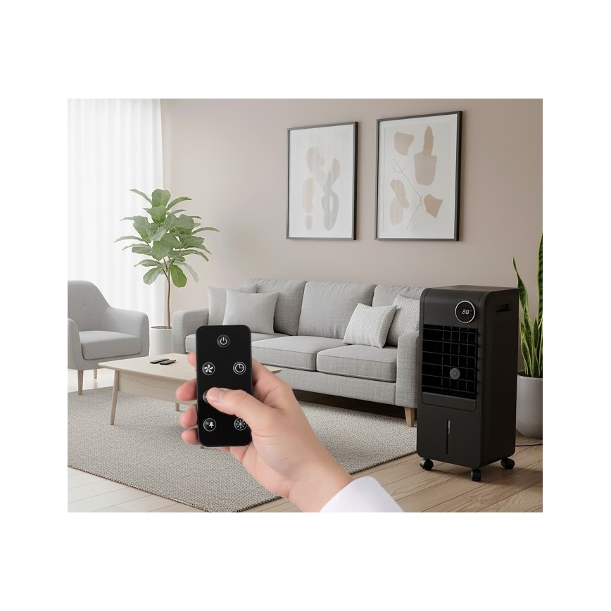 Mobile Verdunstungsklimaanlage VIENTO COOL-R 65W/230V schwarz + Fernbedienung