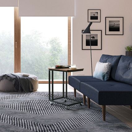 Mobiler Beistelltisch ELDUR braun/schwarz