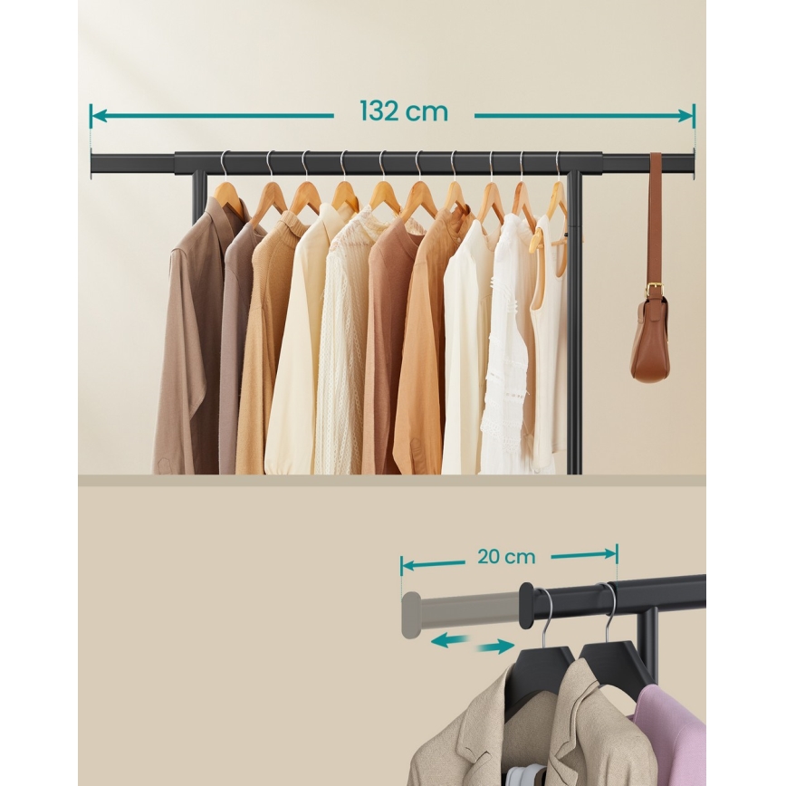 Mobiler Garderobenständer LINEA, schwarz