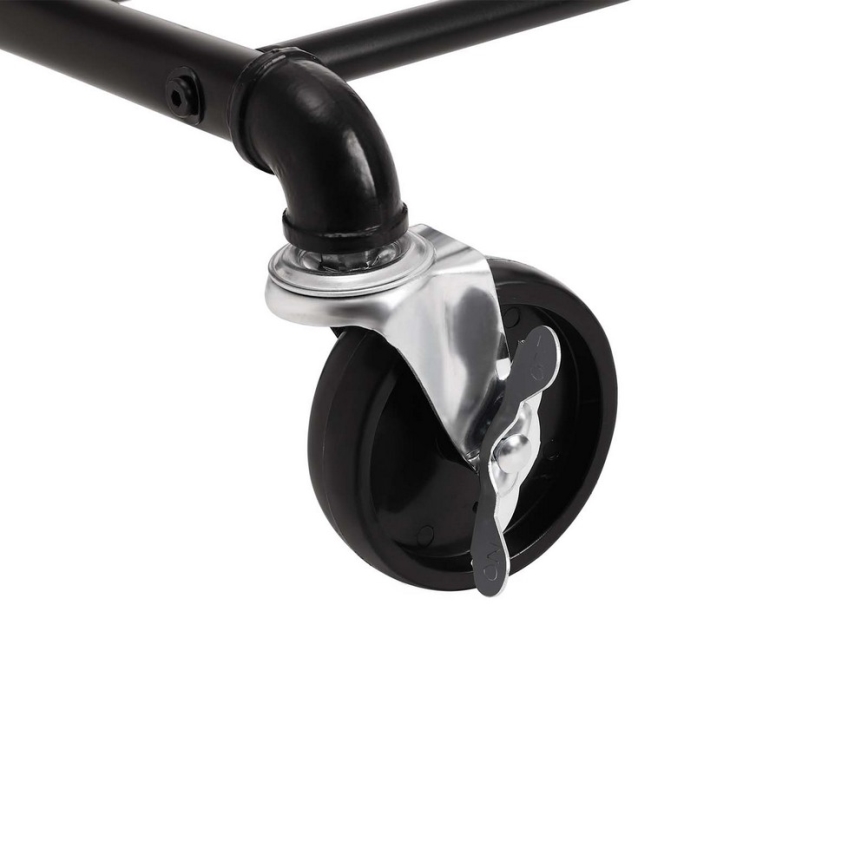 Mobiler Garderobenständer LINEA – schwarz