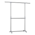 Mobiler Garderobenständer LINEA, silber