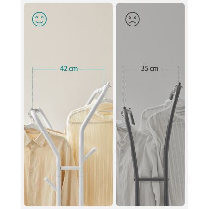 Mobiler Garderobenständer LINEA, weiß