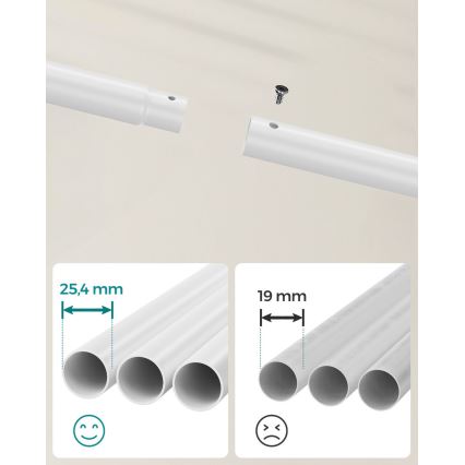 Mobiler Garderobenständer LINEA, weiß