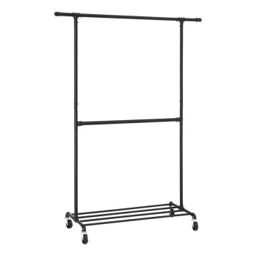 Mobiler Kleiderständer LINEA, schwarz