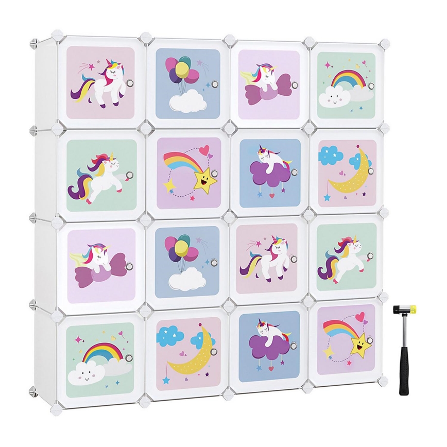 Modulare Kinderschrank mit Aufbewahrungsboxen ANET, bunt