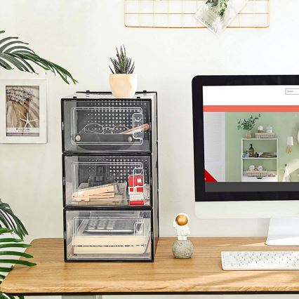 Modulares BOXIFY-Regal mit Fächern, schwarz