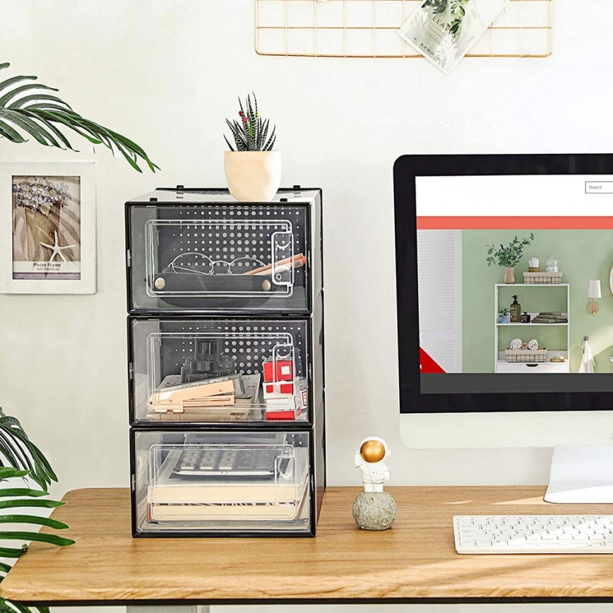 Modulares BOXIFY-Regal mit Fächern, schwarz