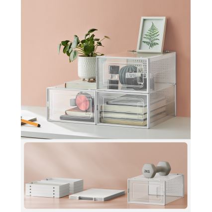 Modulares Regal mit Fächern BOXIFY in Weiß