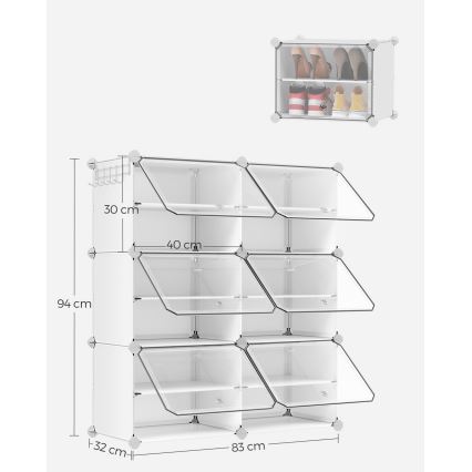 Modulares Regal mit Fächern BOXIFY weiß