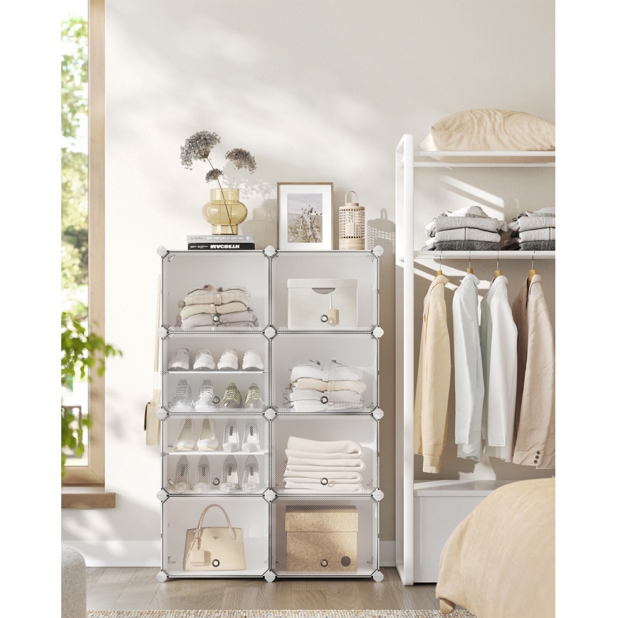 Modulares Regal mit Fächern BOXIFY, weiß