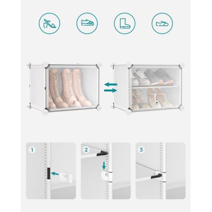 Modulares Regal mit Fächern BOXIFY, weiß