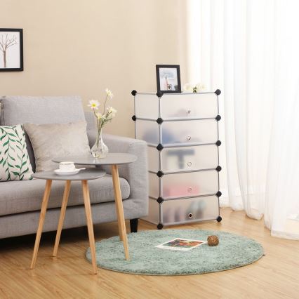 Modulares Regal mit Schubladen BOXIFY weiß