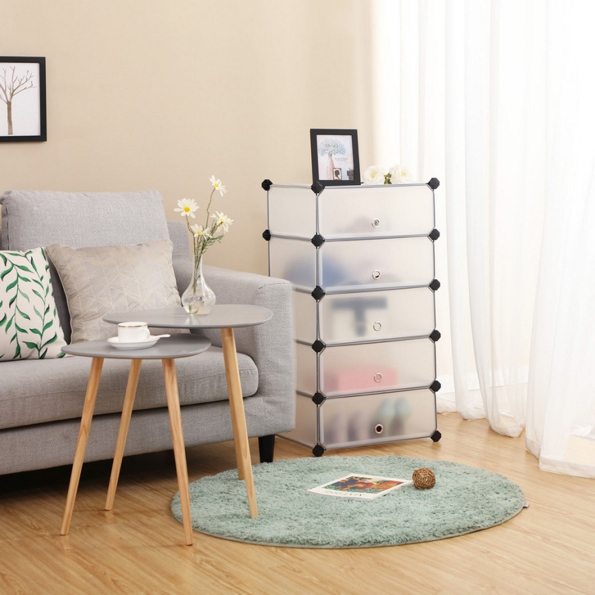 Modulares Regal mit Schubladen BOXIFY weiß