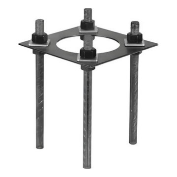 Montageplatte für Außenbeleuchtungsmast BASE 20x20 cm schwarz