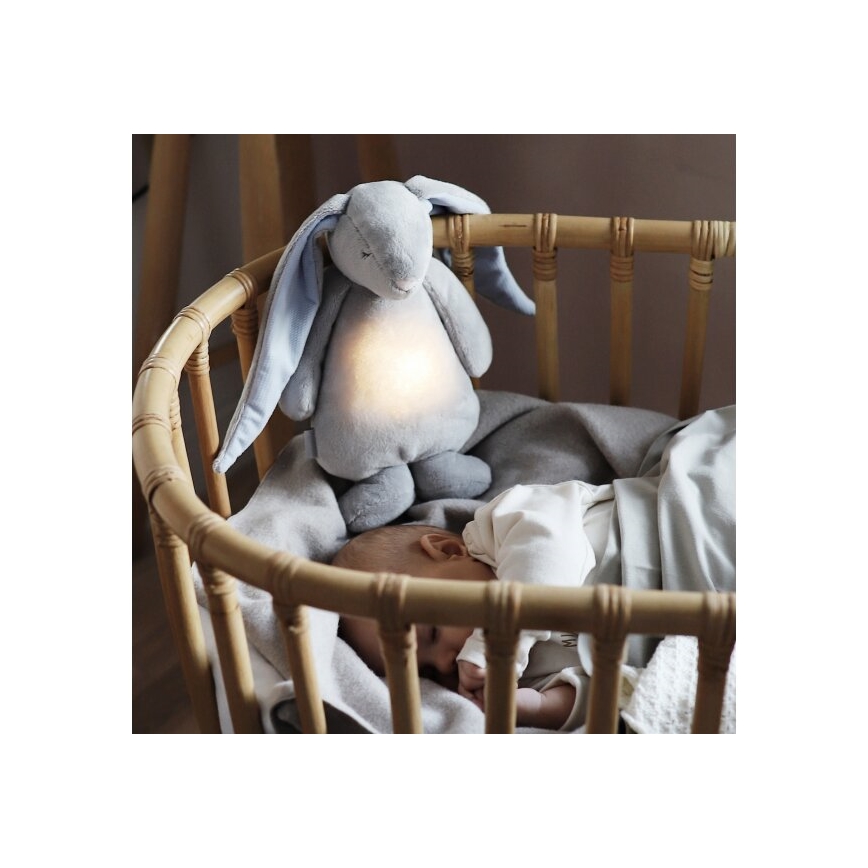 Moonie - Kuscheltier mit Melodie und Licht 2.0 Hase Himmelblau