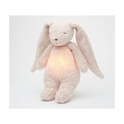 Moonie - Kuscheltier mit Melodie und Licht 2.0 Hase organic rosa