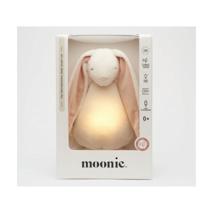 Moonie - Kuscheltier mit Melodie und Licht 2.0 Hase puderfarben