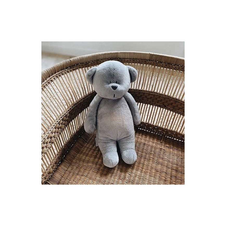 Moonie - Kuscheltier mit Melodie und Licht Bär silbern