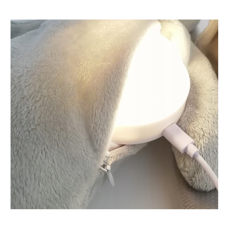 Moonie - Kuscheltier mit Melodie und Licht Bär silbern