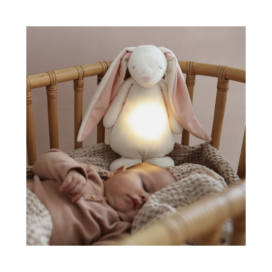 Moonie - Kuscheltier mit Melodie und Licht Häschen cremefarben