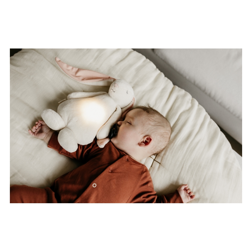 Moonie - Kuscheltier mit Melodie und Licht Häschen cremefarben