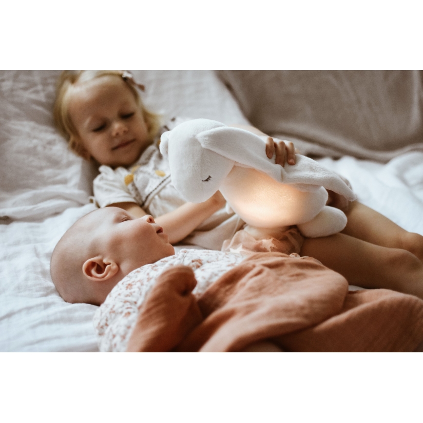 Moonie - Kuscheltier mit Melodie und Licht Hase 2.0 cremefarben