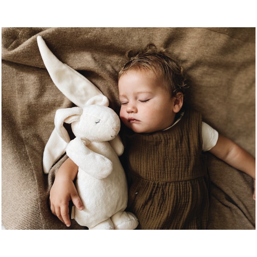 Moonie - Kuscheltier mit Melodie und Licht Hase 2.0 organic Cappuccino
