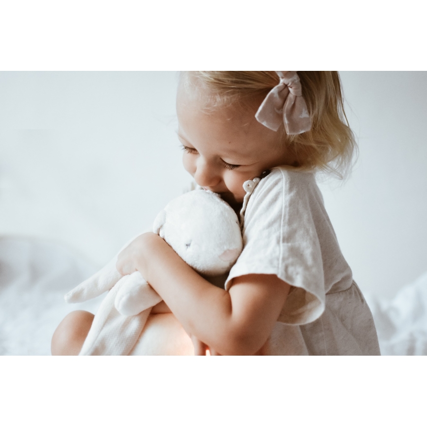 Moonie - Kuscheltier mit Melodie und Licht Hase 2.0 organic Polar