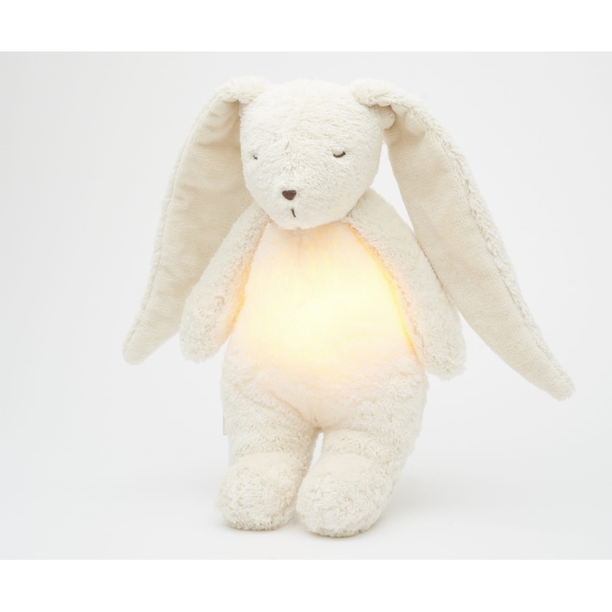Moonie - Kuscheltier mit Melodie und Licht Hase 2.0 organic Polar